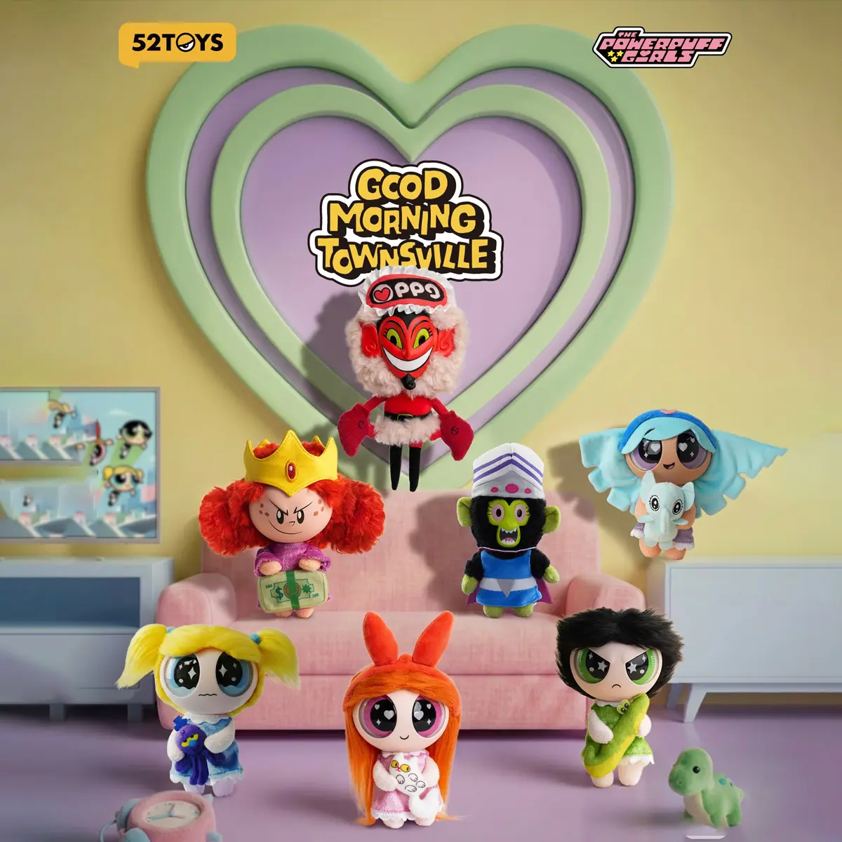 Miniso&The Powerpuff Girls Good Morning Town Village Series Plush Pendant Blind Box