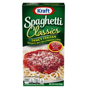 Kraft Spaghetti Classics Tangy Italian Spaghetti, Spices, & Parmesan Cheese Meal Mix, 8 oz Box