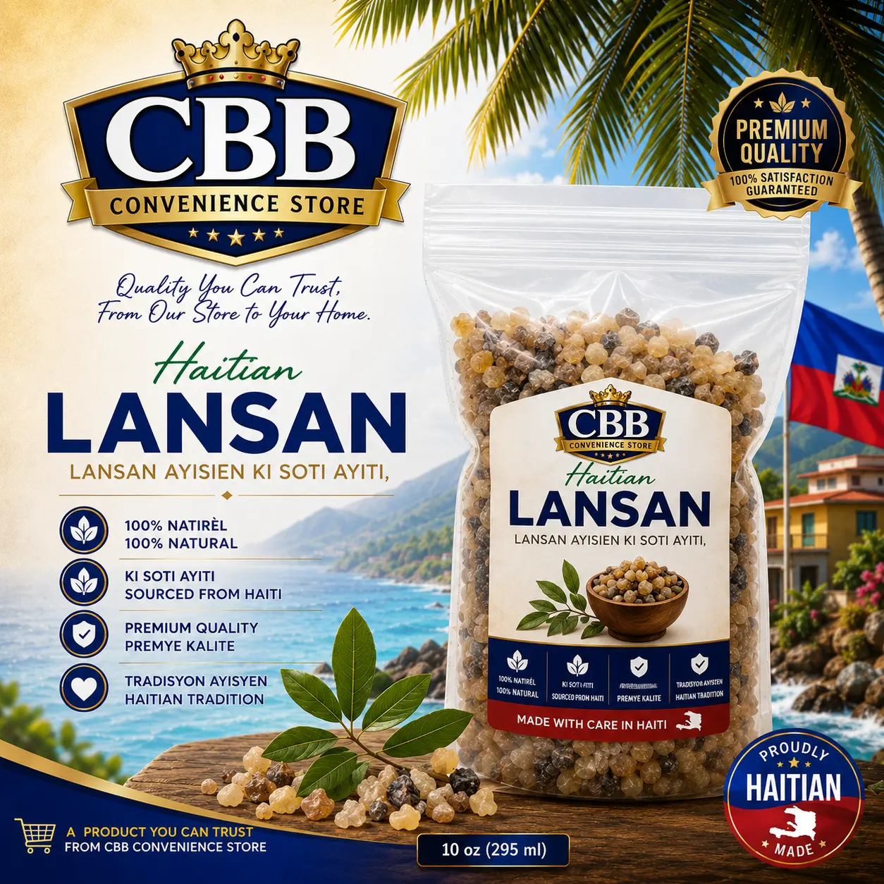 Haitian Lansan Incense - Scented Natural and Pure Home Fragrance for Aromatherapy Enthusiasts, Meditation Practitioners