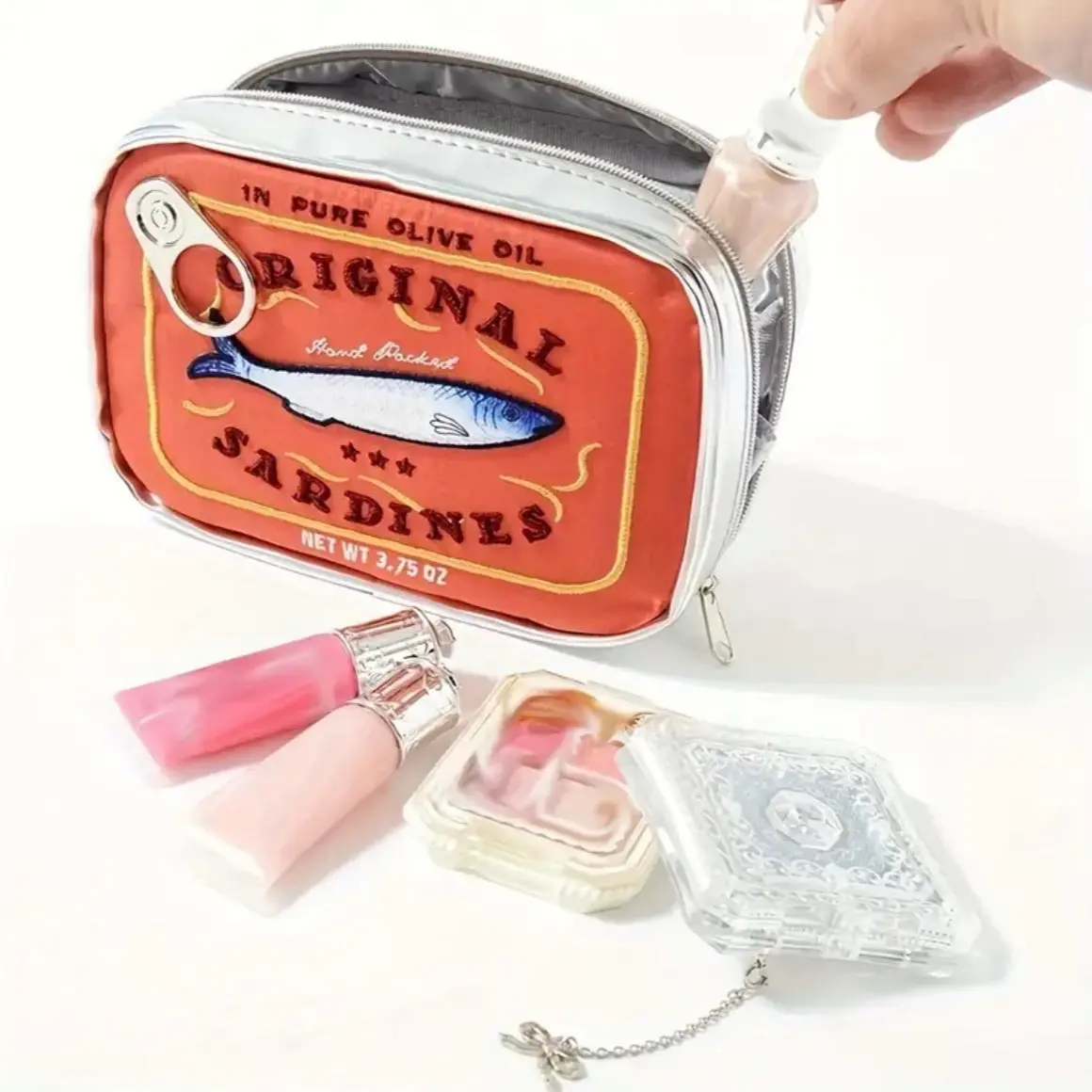 Sardine Makeup Bag | Cute Tinned Fish Bag | Girls Makeup Bag