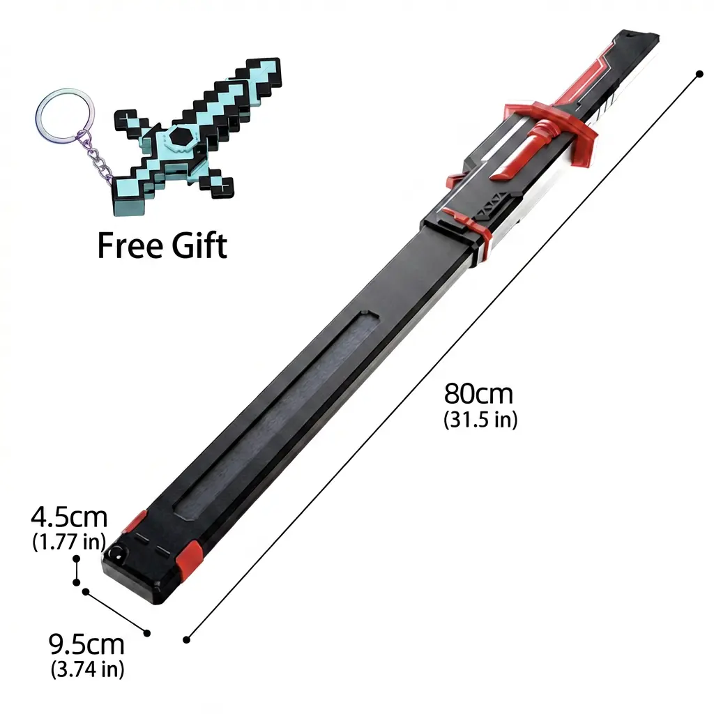 DKD SparkBlade Samurai LED Lightsaber Toy - 31.5" Cyberpunk Katana, RGB Light-Up Prop, Durable Collectible, Cool Gift for Kids, Cosplay Use, US In Stock, Toy Swords & Sabres, Lightsabers