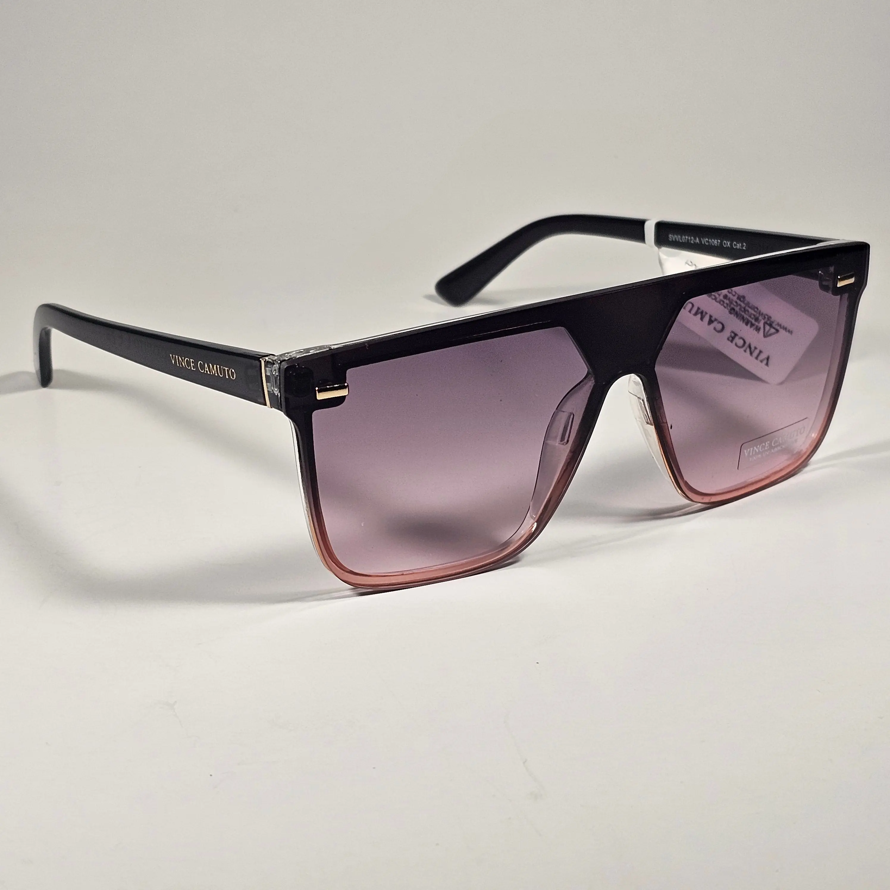 Vince Camuto Shield Sunglasses Vince Camuto VC1000 RGDRS Rimless Shield Sunglasses Rose  main image 2