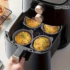 Non stick baking molds for air fryers and steamers easy to demold cakes and cupcakes reusable and dishwasher washable perfect for making chiffon cream and healthy meals