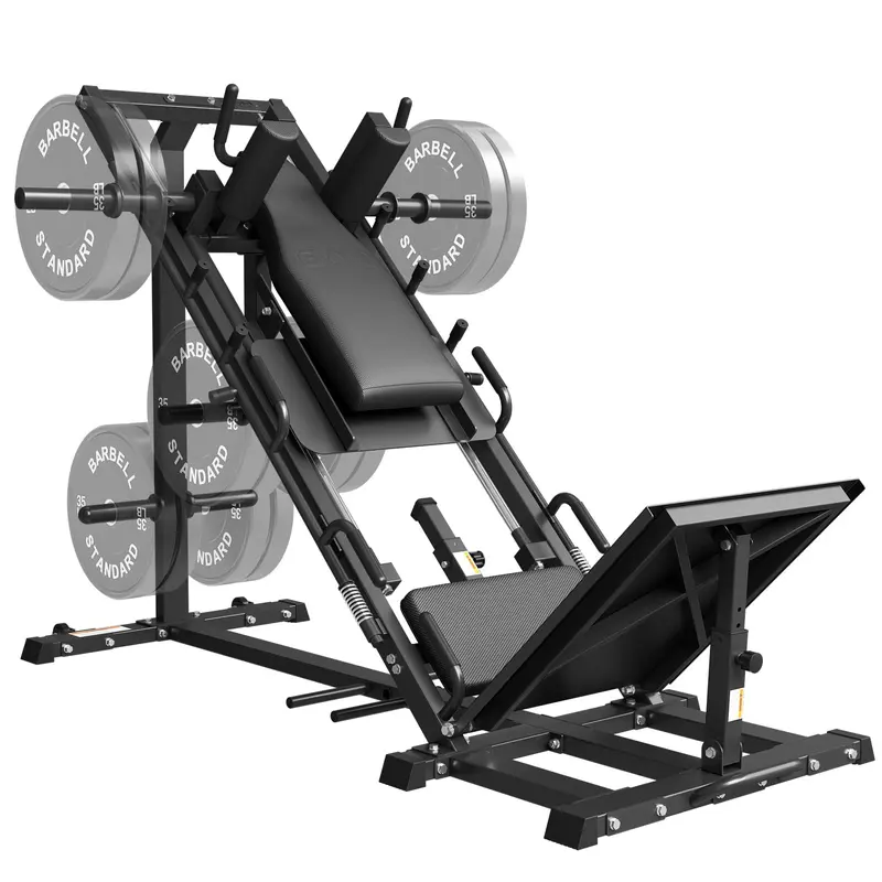 [3 packages shipping] Leg Press Hack Squat Machine Combo, 45-Degree Leg Exercise with Linear Bearing & Weight Storage for Quads, Hamstrings, Glutes, Calves Home Workout Equipment Fitness Equipment