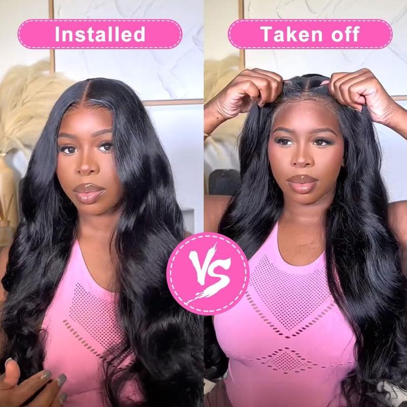 Suntuhair Wear and Go Glueless Wigs Human Hair Pre Plucked Pre Cut for Beginners 5x5 8X5 HD Lace Closure Wigs Human Hair 180% Density Body Wave Lace Front Wigs No Glue Pre Cut 3 Seconds to Wear Glueless Wig