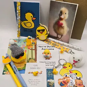YOU ARE DUCKING AWESOME BOX - 20+ Punny Items for Best Friends Teens Coworkers Duck Duck Jeep Fans - Includes Stationery Duck Charms Lanyard Enamel Pin & More - Perfect Gift for Anyone Needing a Pick-Me-Up