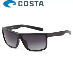 Costa Del Mar Men's Rinconcito Sunglasses Polarized 580P – Black Fishing Frame with Black Lens for Maximum Clarity