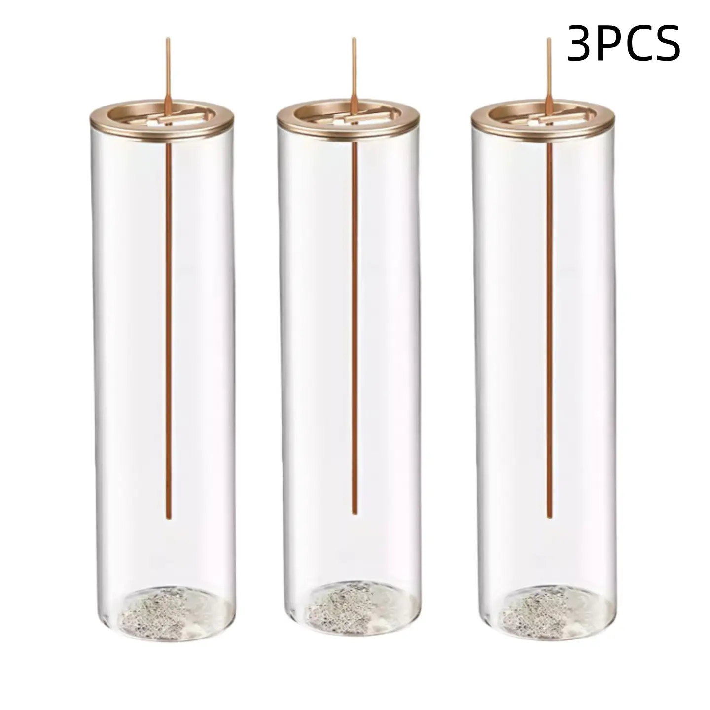 3-Pack Multi-Scene Calming Aroma Scented Home Fragrance Aromatherapy Scent Diffuser Aromatizer Anti-Dust Incense Holder, Detachable Transparent Glass Dust Collector + Metal Minimalist Stand, Yoga Study Bedroom Set, Easy Clean, Gift Box Packaging