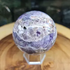 Chevron amethyst sphere