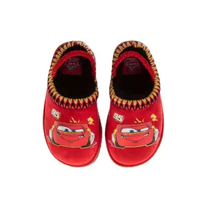 Cars Snow Boys Slippers Lightning Mcqueen Boots Faux Fur Winter Mules Cozy Warm House Shoes (Toddlers)