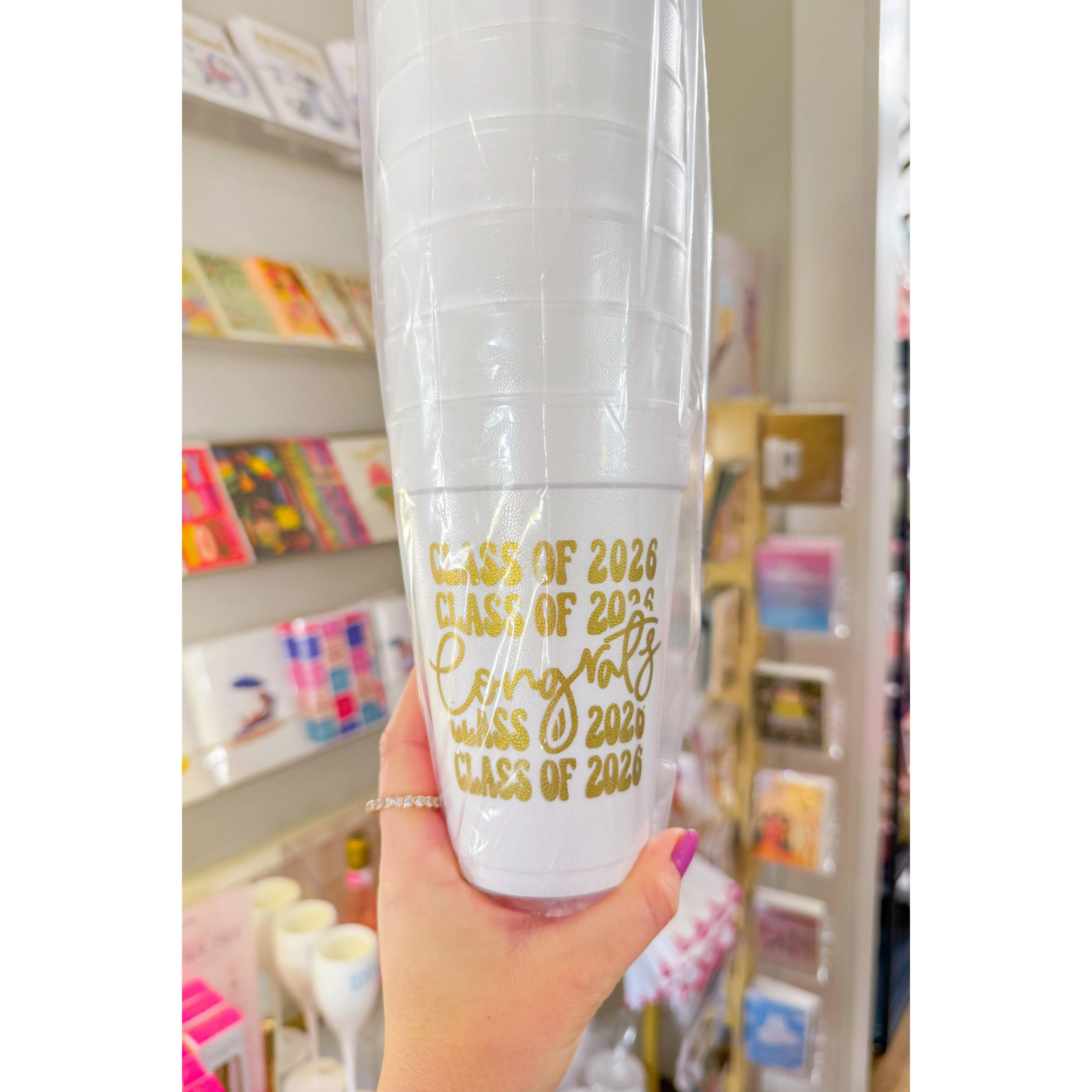 Class of 2026 Styrofoam Cups - Set of 10