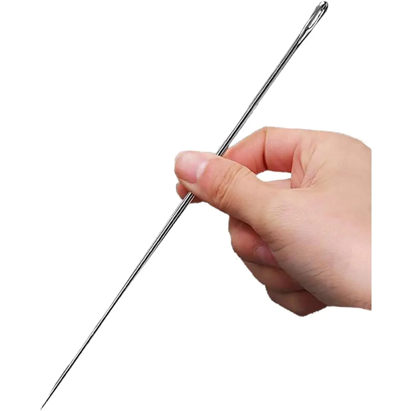 8" Professional Upholstery Needle 20cm Length 3mm Thickness, Big Eye Hand Sewing Needles for Stitching and Crafting Projects