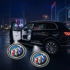2/4 Pcs Buick Door Projection Light/laser Lamp/new Welcome Light/modified Decoration Floor Lamp (batteries Not Included)