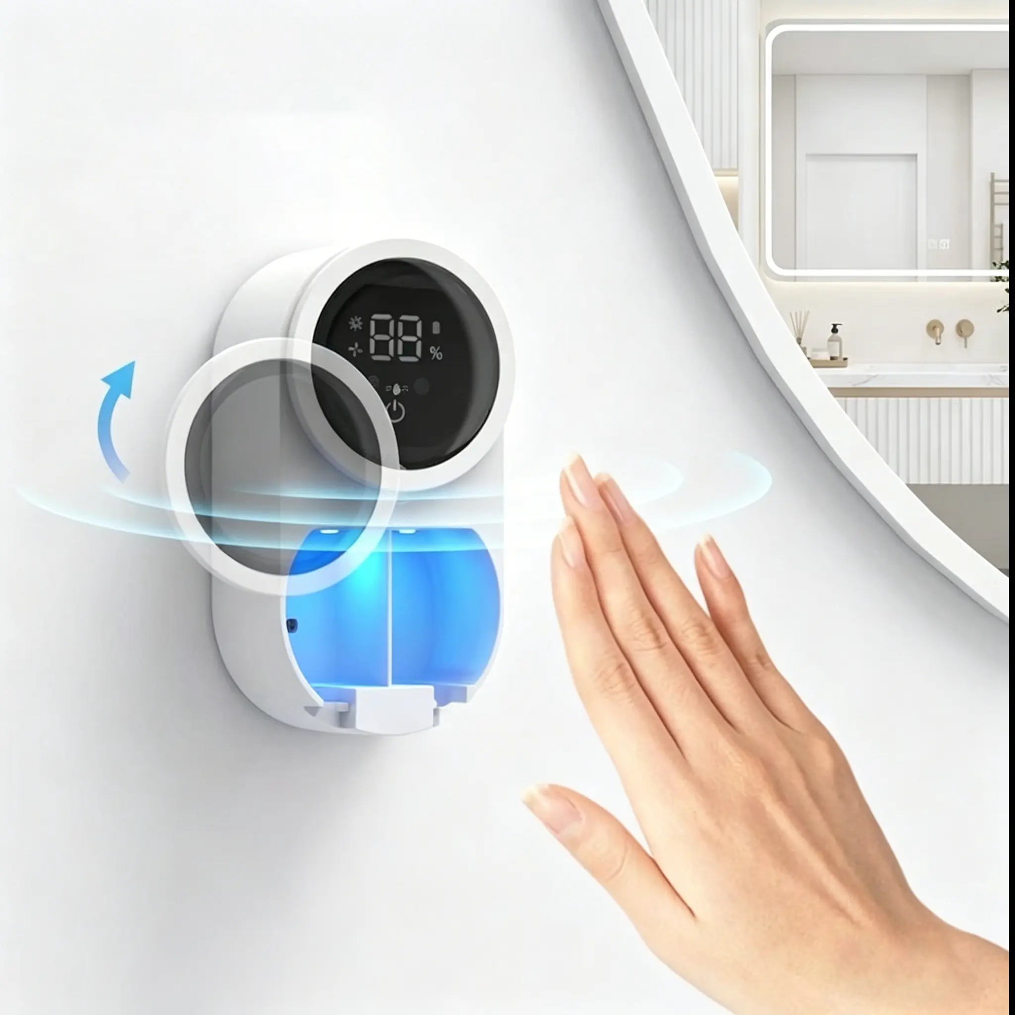 New Smart Dual Toothbrush Holder, USB Charging, Compact Design, Automatic Sensor, UV Sanitization, No Drilling Required, UV Toothbrush Holders, Toothbrush Storage, Toothbrush Sanitizer Holder, Rechargeable Toothbrush Holder