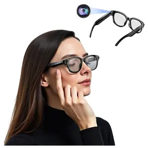 AI Glasses for Women,with 2MP Camera Anti-Shake, Hands-free Video Recording Smart Glasses , Support AI Real Time Translation, Voice Assistant, Bluetooth Calling, Music Control,290Mah Battery, 39G Lightweight, 2 Lenses  Total