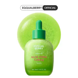EQQUALBERRY Aloe PDRN Calming Smoothie Serum – Soothing Korean Skin Care for Sensitive & Acne-Prone Skin | 5-CICA + Ceramide Barrier Repair | Redness Relief & Hydrating Glass Skin Glow, 1.01oz / 30ml