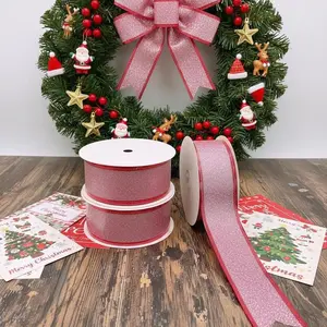 1.5inch 10Yards/roll Wedding Bow Ribbon, Mesh Wired Edge, Glitter Trim Ribbon, Metallic Sequin Christmas Wired Ribbon, Suitable for Wedding Arrangement/Handmade DIY/Gift Wrapping/Wreath Arrangement/Party Decoration, Shiny and Outstanding Texture