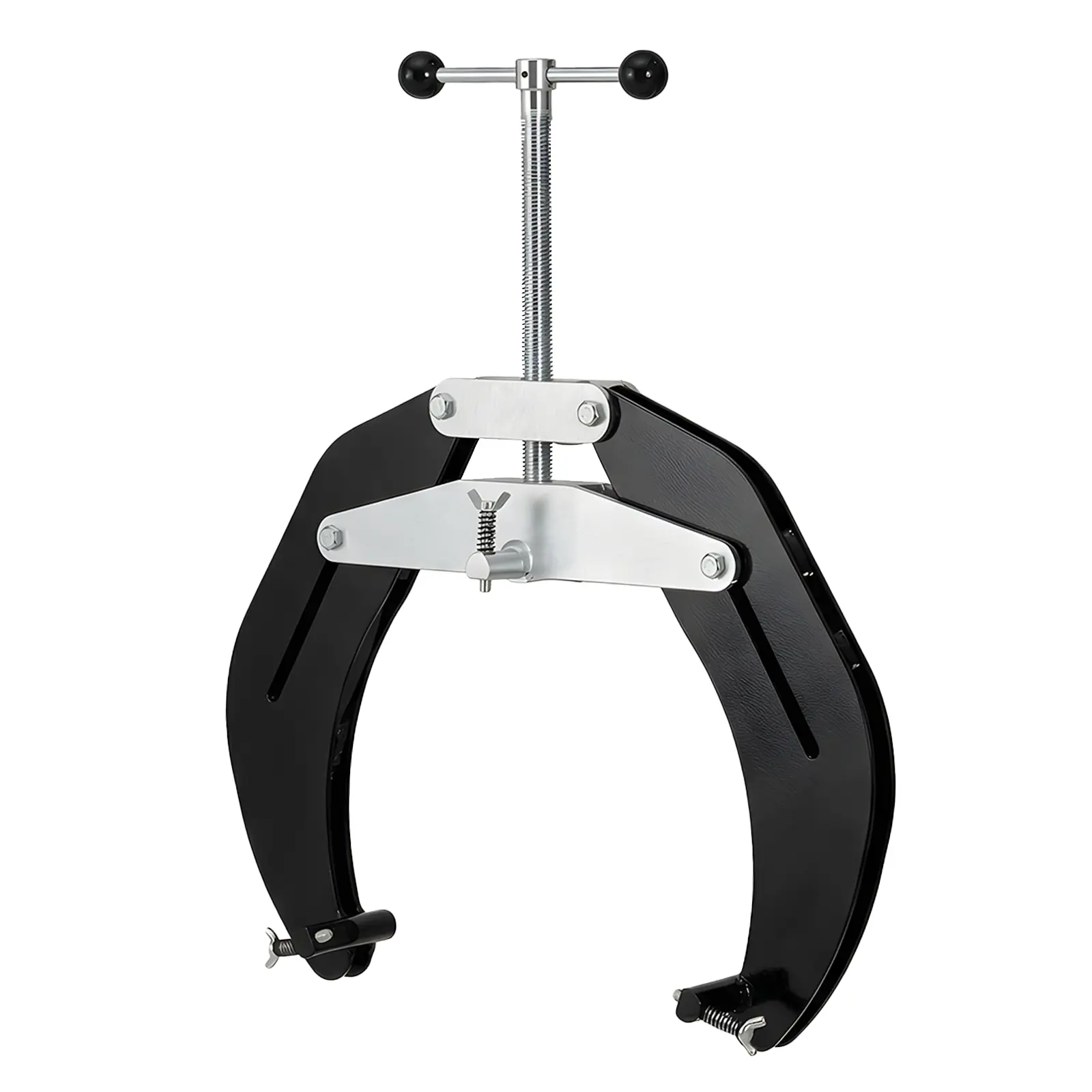 High Strength Quick-Acting Pipe Clamp – Steel Tube Alignment Tool – T-Handle Adjustment – Lightweight Ultra Clamp for Plumbing & Industrial Applications, Black