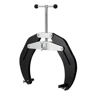 High Strength Quick-Acting Pipe Clamp – Steel Tube Alignment Tool – T-Handle Adjustment – Lightweight Ultra Clamp for Plumbing & Industrial Applications, Black