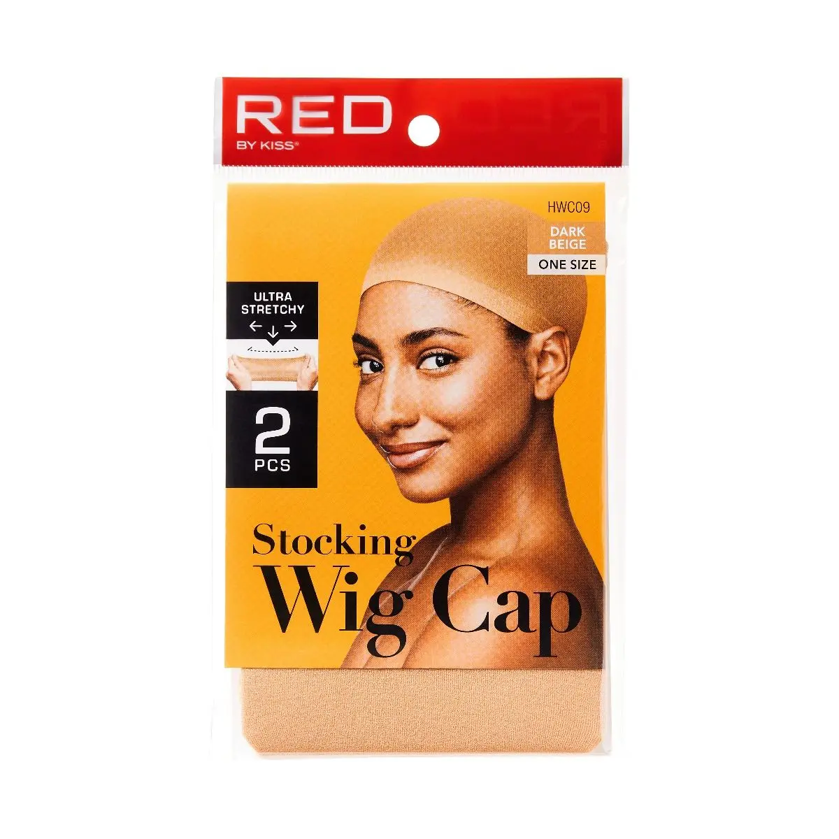 KISS - RED WIG CAP (DARK BEIGE & 2PCS IN PACK)