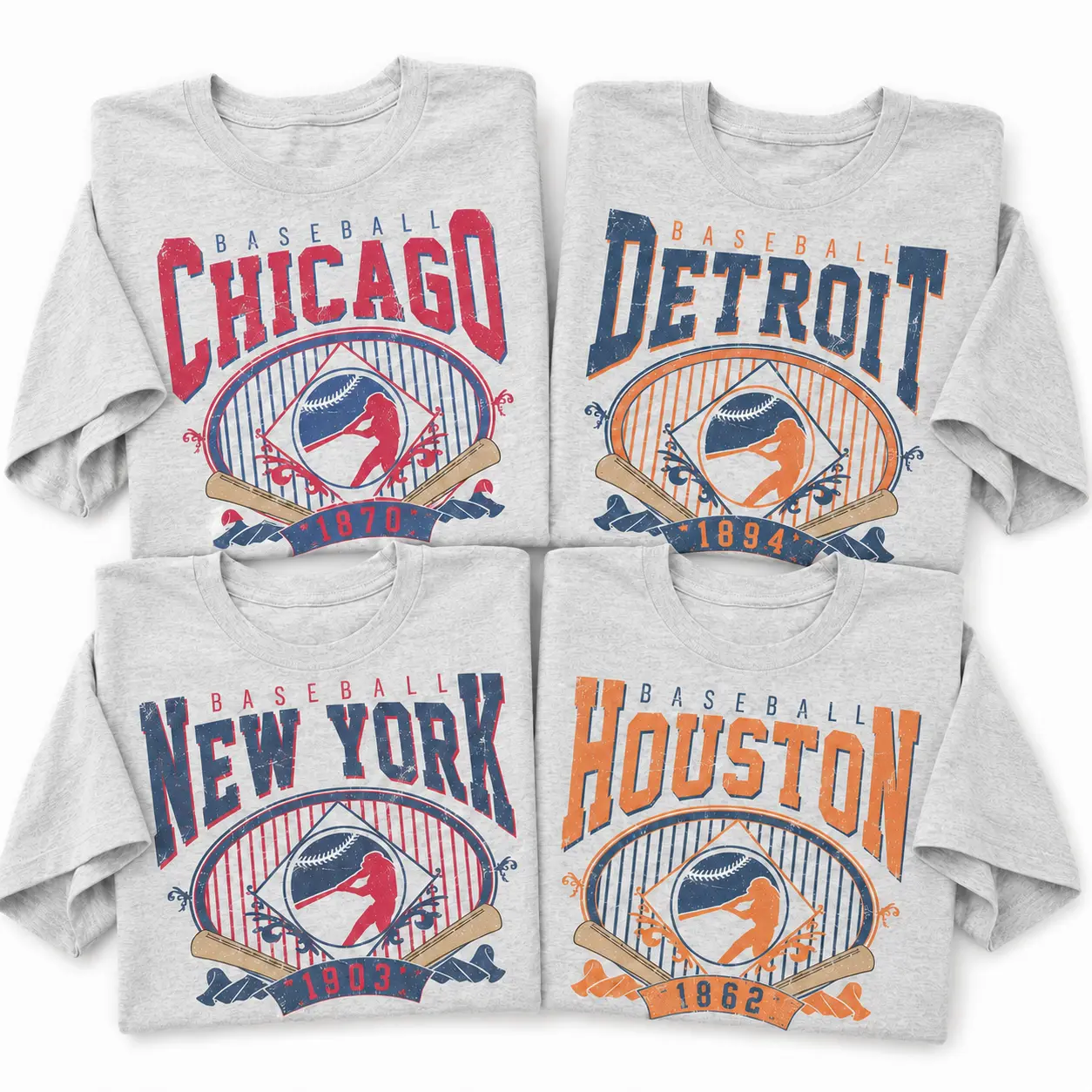 [Custome Team]  Vintage Baseball Graphic Tshirt & Sweatshirt - Custom shirt - Unisex - Best Gift