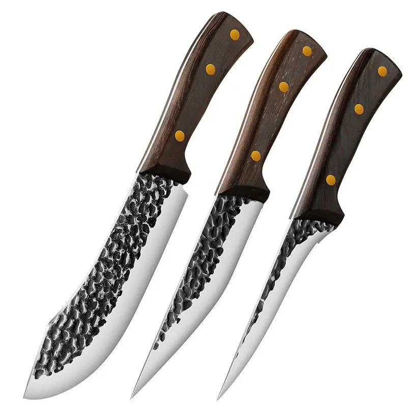 Stainless Steel Kitchen Knife Set, 3 Counts/set Multifunctional Kitchen Chef Knife Utensils, Multi-purpose Cooking Knife, Modern Kitchen Sets, Cutting