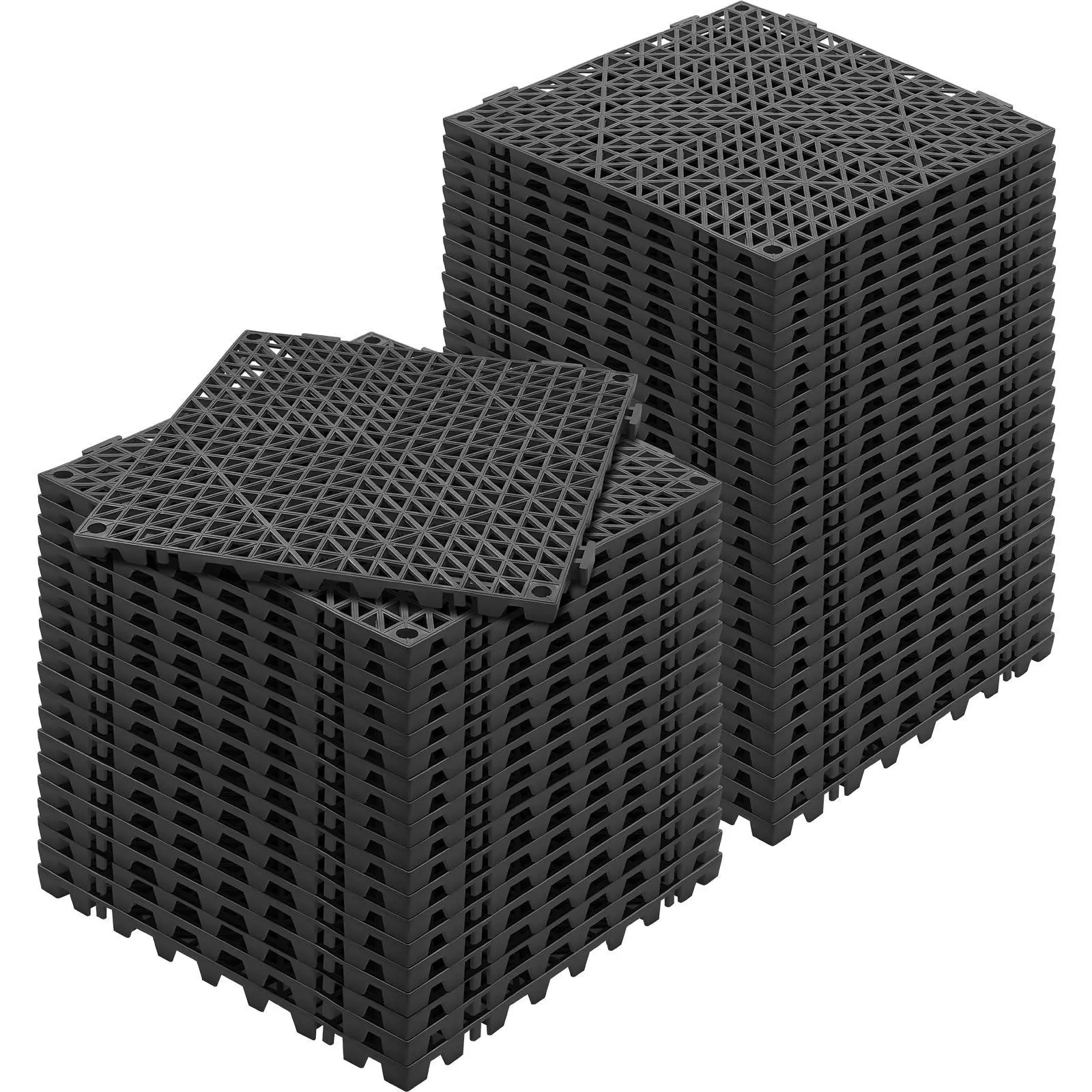 【Summervibes】VEVOR Interlocking Tile 50PCS, Drainage Tiles 12" x 12" Splicing, Soft PVC Interlocking Drainage Floor Tiles, Non-Slip Drainage Holes for Restroom, Bathroom, Kitchen, Pool, Wet Areas