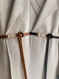 Women's Solid Knot Design Belt, Casual Waistband for Dress Jeans Trousers, Fashion Belt for Party, Daily Clothing Decor, Trendy All-match & Exquisite Belt for Gift, Elegant Belt Buckle