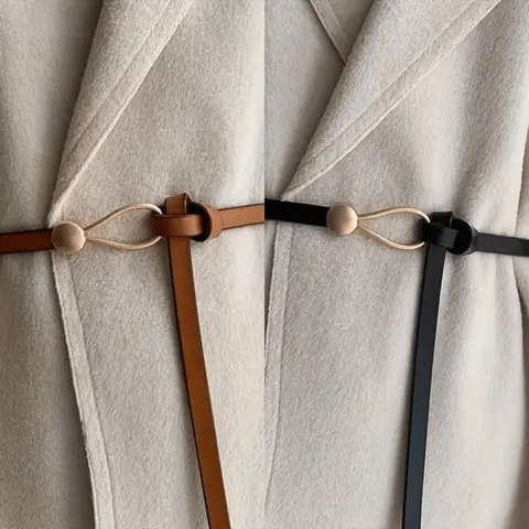 Women's Solid Knot Design Belt, Casual Waistband for Dress Jeans Trousers, Fashion Belt for Party, Daily Clothing Decor, Trendy All-match & Exquisite Belt for Gift, Elegant Belt Buckle, Belt With Buckle