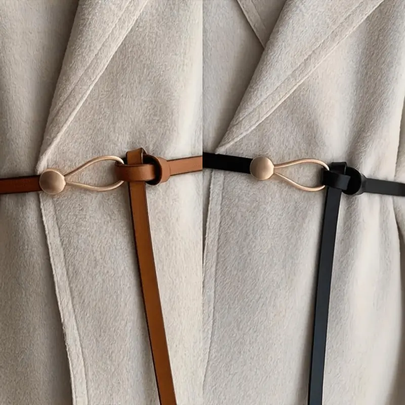 Women's Solid Knot Design Belt, Casual Waistband for Dress Jeans Trousers, Fashion Belt for Party, Daily Clothing Decor, Trendy All-match & Exquisite Belt for Gift, Elegant Belt Buckle, Belt With Buckle