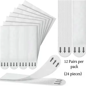 Picture Hanging Strips, 12 Pairs Heavy Duty. Damage-free wal for pictures, frames, posters, acoustic wooslat wall panels, black & antiquetmic til
