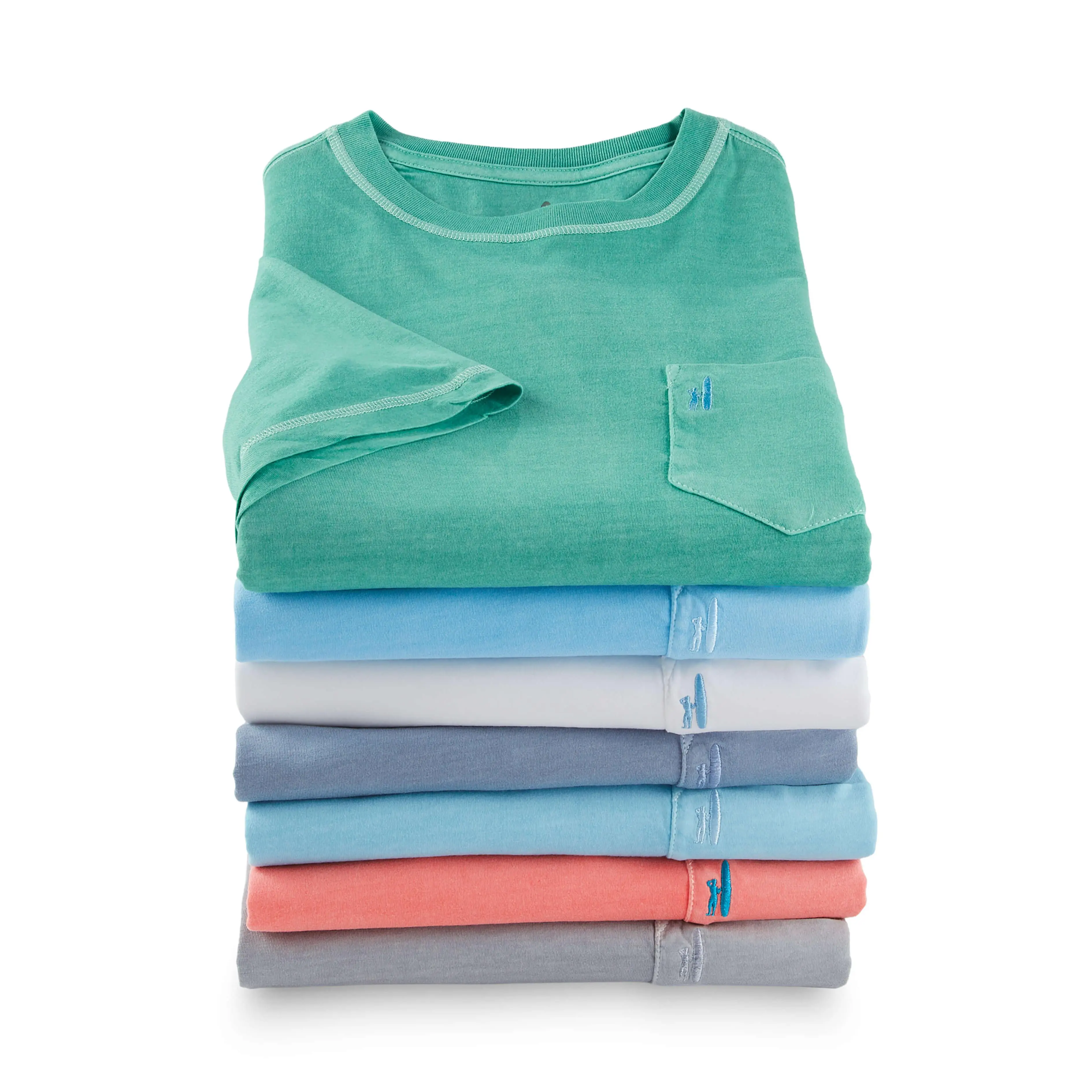 Lady's Casual Plain Cotton-Modal T-Shirt - Ribbed Crewneck, Chest Pocket, Soft Short Sleeves, Straight Cut, Regular Fit, Machine Washable Straight Hem Top