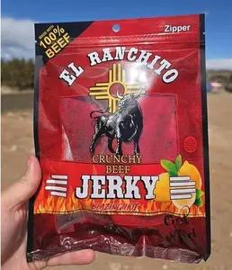 Blazing Hot NEW LOOK El Ranchito Crunchy Beef Jerky Net Wt. 2 oz