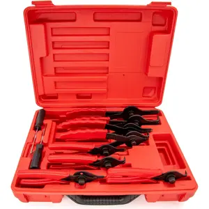 Snap Ring Pliers Set, .038in - .09in for Automobiles Lawnmowers and Farm Equipment Retaining Snap Ring and Circlip Removal Tools Straight & Bent Retaining Ring Pliers w/Hook & Pick