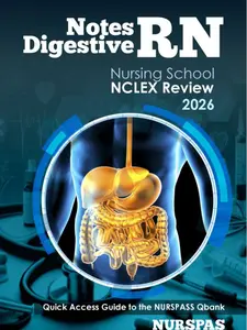 Nclex RN: Notes Digestive RN summary book is designed exclusively for the NCLEX-RN. It includes topics developed from very specific exam questions, ones you won’t find in traditional books or other sources.