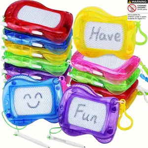 12pcs Mini Magnetic Drawing Boards with Keychain - Erasable Doodle & Sketch Pads for Youngsters, Ideal for Backpacks, Party Favors & Goodie Bag Fillers, Assorted Colors, Perfect for Winter, New Year, Writing Board