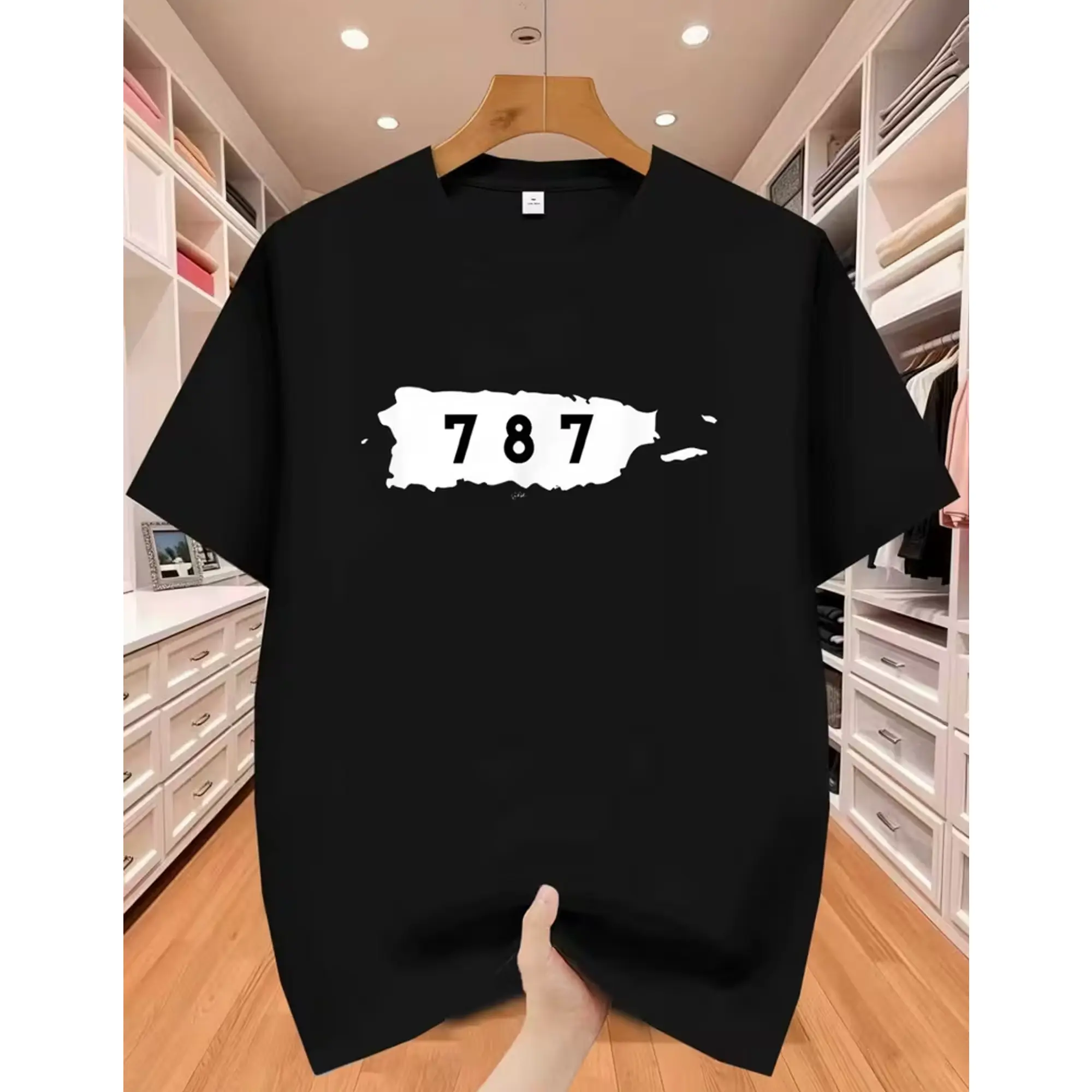 Puerto Rico 787 Area Code Map Print T-Shirt, Unisex Short Sleeve, Made of Cotton Fiber