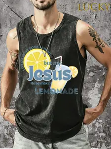 Christian faith "Life gives me difficulties, Jesus will help me turn sourness into sweetness, turn danger into safety" vest, religious fun LIFE GAVE ME SOME LEMONS/but my Jesus He be makin 'LEMONADE slogan outfit,