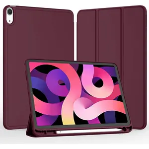 iPad Air 11 Inch Case M3(2025) / M2 (2024), iPad Air 5th/4th Generation Case 2022/2020 10.9 Inch with Pencil Holder,Trifold Stand Smart Case with Soft TPU
