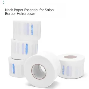 5 Pieces/Roll Disposable Elastic Paper Hairdressing Neck Straps - Professional Salon-Grade Neck Guards for Mess-Free Hairstyling