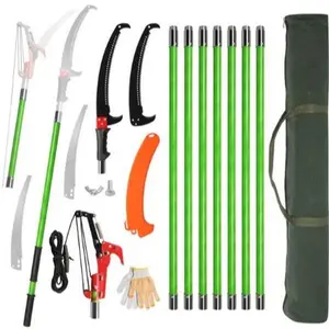 26ft Manual Pole Saw, Lightweight Tree Trimmers Long Handle Pruner Set, Sharp Steel Blade and Scissors Pole Saw for Trimming Palm, Pear Tree, Fir Tree, Other High Trees and Shrubs tiktokshopspringglowup