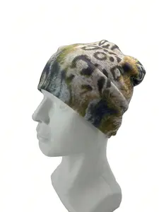 Y2K Graphic Beanie Hat, Warm Knitted Cap For Outdoor Winter, Unisex All-Over Print, Bohemian Style For Casual Wear