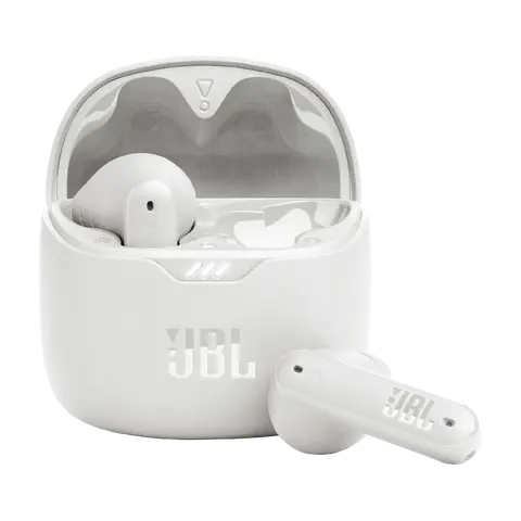 JBL Tune Flex True Wireless Noise Cancelling Earbuds JBLTFLEXWHTAM with 12mm Drivers, 32 Hours Battery, Water Resistant & Sweatproof, 4 Mics for Calls