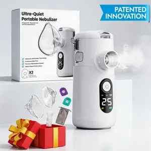 Mayluck Portable Handheld Nebulizer for Kids & Adults - Ultra-Quiet Smart Mesh Mist Machine with Self-Cleaning for Home Travel Daily Lightweight Removable