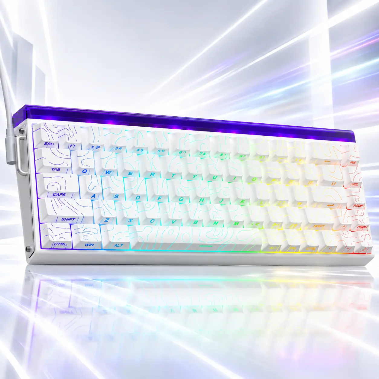 AULA Hero68 HE Magnetic Switch Gaming Keyboard, Rapid Trigger for FPS Gaming, 8K Polling Rate, 0.125ms Low Latency, Adjustable Actuation, RGB Backlit, 68-Key USB-C Wired Keyboard,summerwins