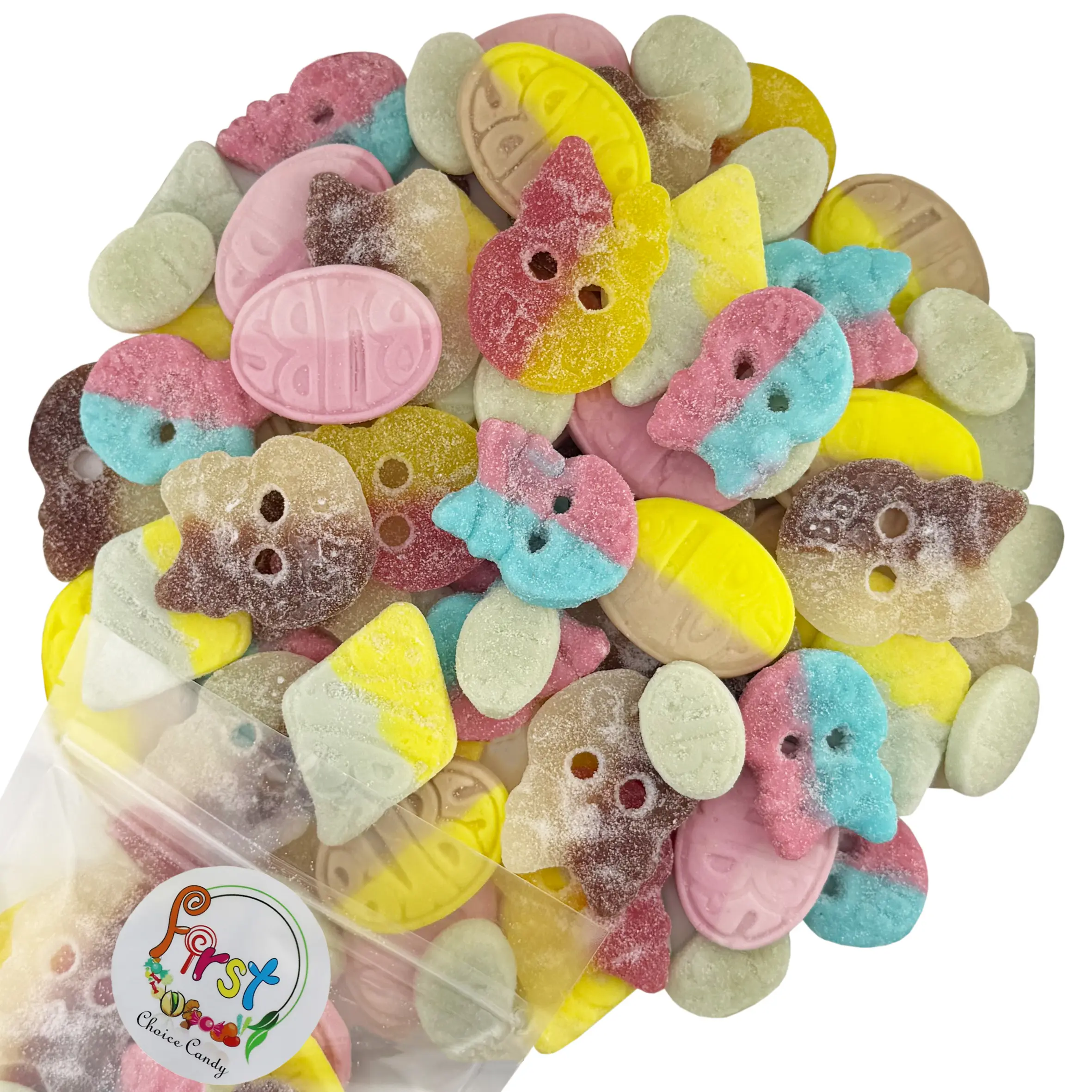BUBS Assorted Gummy Mix, Delicious Fruit-Flavored Candy Snacks for On-the-Go Treats