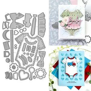 Baby Clothes Decoration Metal Cutting Mold, Paper Card Making Scrapbook DIY Craft Decorations, Metal Die Cut Tool for Baby Gifts