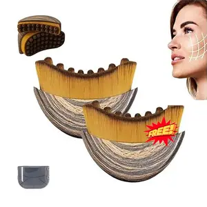 Ultimate Beauty Set 2PCS Lymphatic Contour Face Brush Buy 1 Get 1 Free for Jawline Chin Sculpting and Facial Drainage Each in Independent Box Ergonomically Designed Dry Brushing Massager Precise Skin Fit Gift for Women New Year