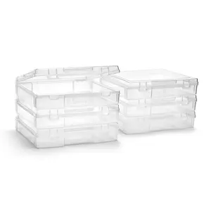 Sorbus 6 Pack Clear Stackable Project Case Fits 12"x12"