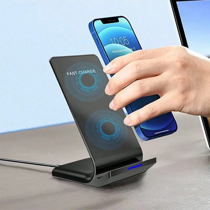 20W Fast Wireless Charger Station for Samsung Galaxy S26/S25/S24/S23/S22/Note 20/10 & Phone Wireless Charging Stand for iPhone 18/17/16/15/14/13/12//11/XR/XS/8